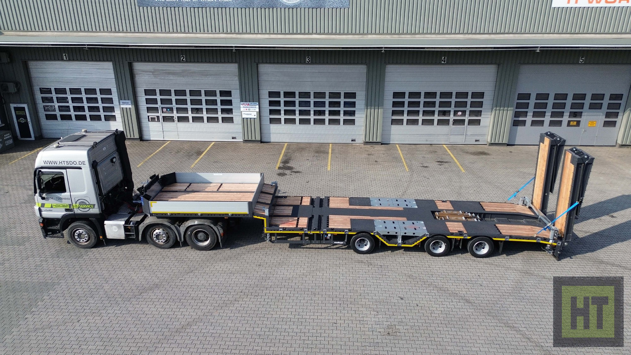 Meusburger 3-Achs-Tele-Semi mit 1 Paar Radmulden und hydr. Rampen - Semi-remorque surbaissé: photos 3 Meusburger 3-Achs-Tele-Semi mit 1 Paar Radmulden und hydr. Rampen - Semi-remorque surbaissé: photos 3