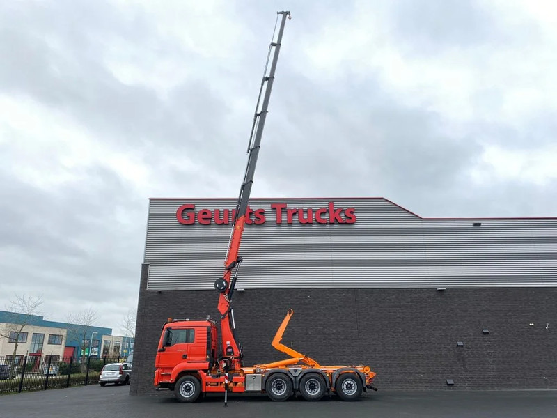 MAN TGS 35.480 8X4 TRIDEM + 20 TON HAAKARM + HMF 3220-K6 KRAAN/KRAN/CRANE/GRUA - Camion ampliroll, Camion grue: photos 4 MAN TGS 35.480 8X4 TRIDEM + 20 TON HAAKARM + HMF 3220-K6 KRAAN/KRAN/CRANE/GRUA - Camion ampliroll, Camion grue: photos 4
