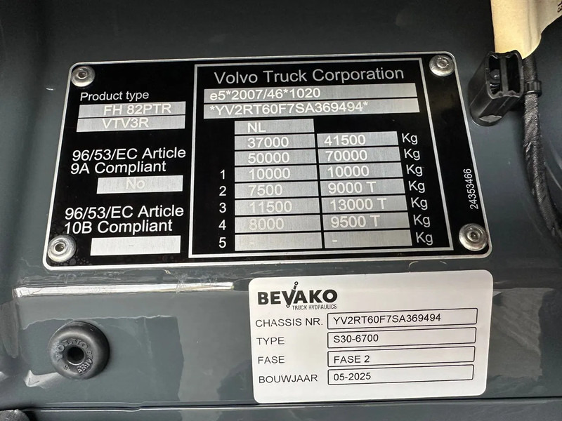 Camion ampliroll Volvo FH 540 8X2 TRIPLE VDL S30-6700 HAAKARMSYSTEEM / ABROLLKIPPER / HOOKLIFT: photos 18