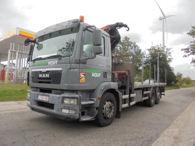 MAN TGM 26.340 340 6X2 GESTUURD - Camion plateau, Camion grue: photos 1 MAN TGM 26.340 340 6X2 GESTUURD - Camion plateau, Camion grue: photos 1