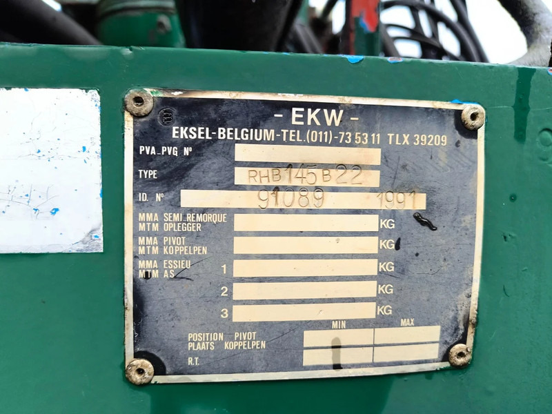 Semi-remorque plateau EKW WITH FONCTIONING (!) GLIDING CRANE: photos 19