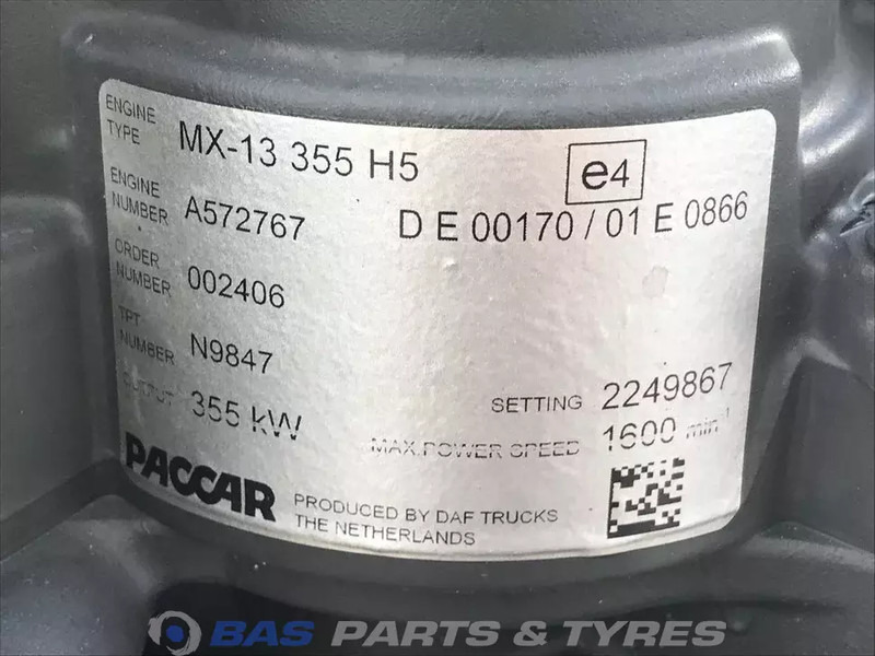 DAF XG+ Motor DAF MX13 355 H5 2304398 - Moteur pour Camion: photos 5 DAF XG+ Motor DAF MX13 355 H5 2304398 - Moteur pour Camion: photos 5