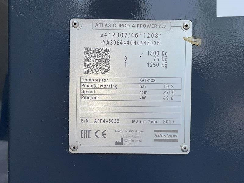 Atlas-Copco XATS 138 KD - N - Compresseur d'air: photos 5 Atlas-Copco XATS 138 KD - N - Compresseur d'air: photos 5