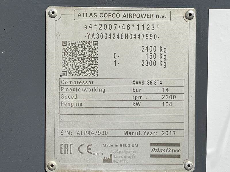 Atlas-Copco XAVS 186 JD - N - Compresseur d'air: photos 5 Atlas-Copco XAVS 186 JD - N - Compresseur d'air: photos 5