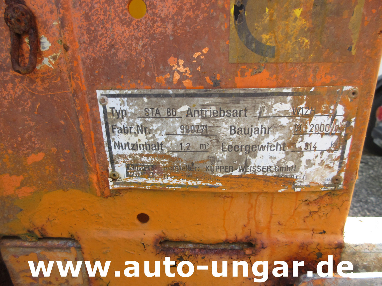 Küpper-Weisser STA80 W12H 1.2m³ Salzstreuer + Sole - Véhicule de voirie/ Spécial: photos 3 Küpper-Weisser STA80 W12H 1.2m³ Salzstreuer + Sole - Véhicule de voirie/ Spécial: photos 3