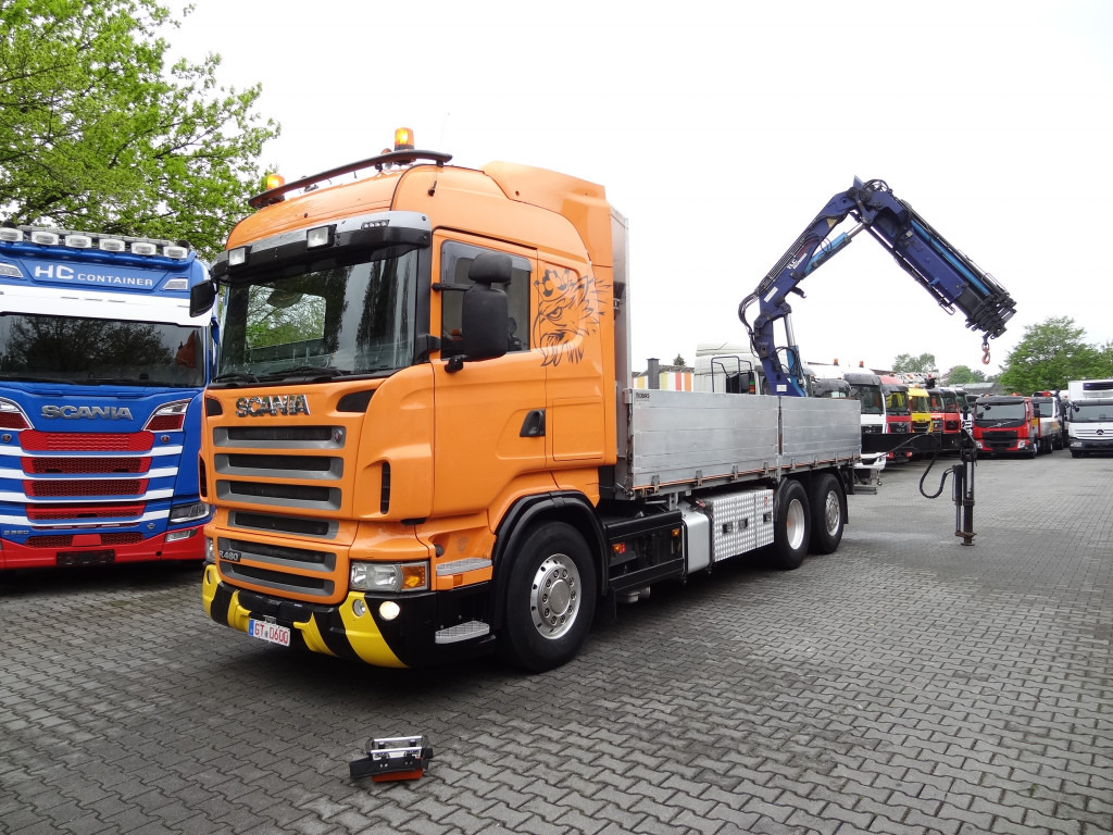 Scania R480 6X2*4 Kran Atlas 240 bis 20 Meter - Camion plateau, Camion grue: photos 1 Scania R480 6X2*4 Kran Atlas 240 bis 20 Meter - Camion plateau, Camion grue: photos 1