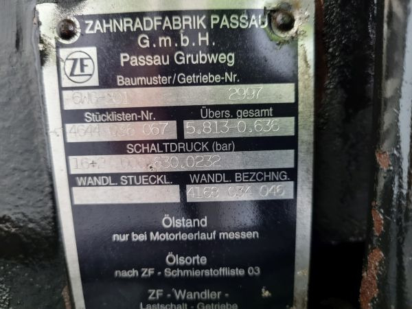 Boîte de vitesse pour Matériel industriel ZF Industrial  6WG-201 3001 Gearbox Industrial: photos 11 Boîte de vitesse pour Matériel industriel ZF Industrial  6WG-201 3001 Gearbox Industrial: photos 11