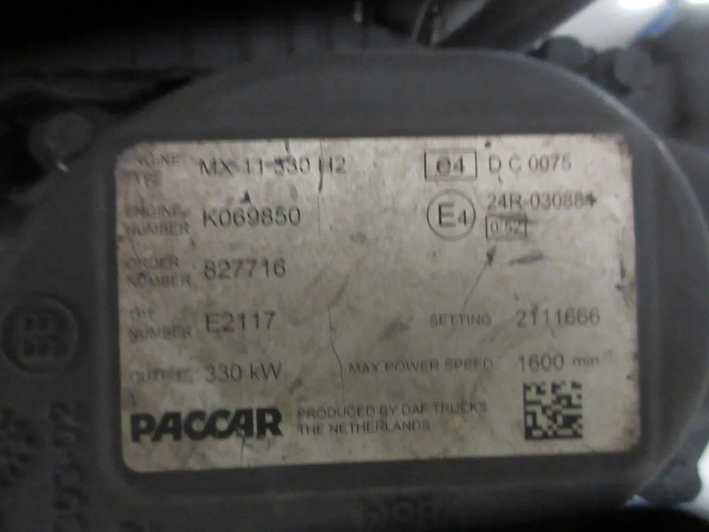 DAF 0452051 // 2189684 MX 11-330 H2 //2111666//827716 DAF MOTOR EURO 6 - Moteur pour Camion: photos 5 DAF 0452051 // 2189684 MX 11-330 H2 //2111666//827716 DAF MOTOR EURO 6 - Moteur pour Camion: photos 5