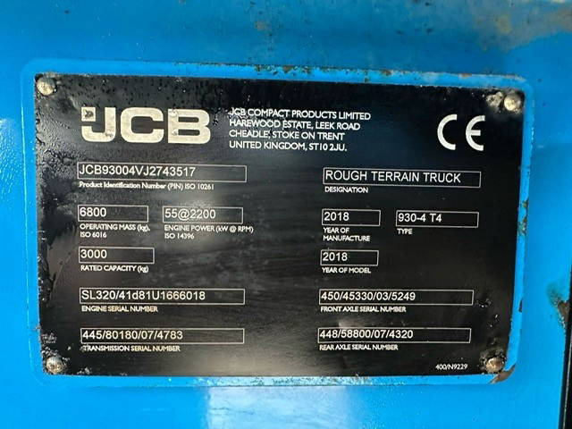 JCB 930-4 T4 - Chariot tout terrain: photos 3 JCB 930-4 T4 - Chariot tout terrain: photos 3