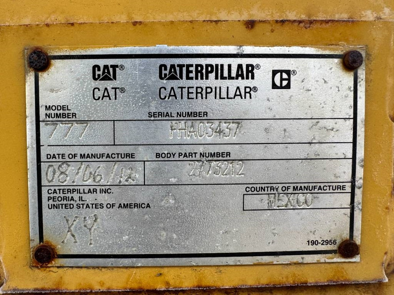 Tombereau rigide Cat 777G - Dumper Bucket / Body / Bed: photos 10