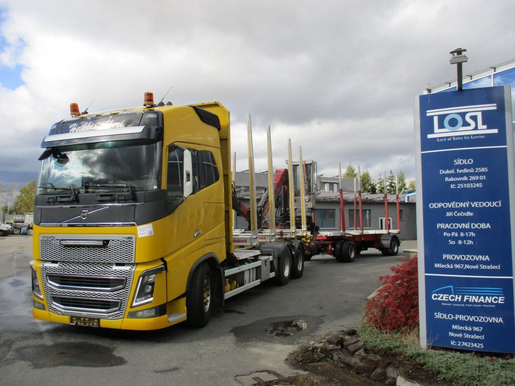 Volvo FH 16 750 6x4 + Fliegl - Camion grumier, Camion grue: photos 1 Volvo FH 16 750 6x4 + Fliegl - Camion grumier, Camion grue: photos 1