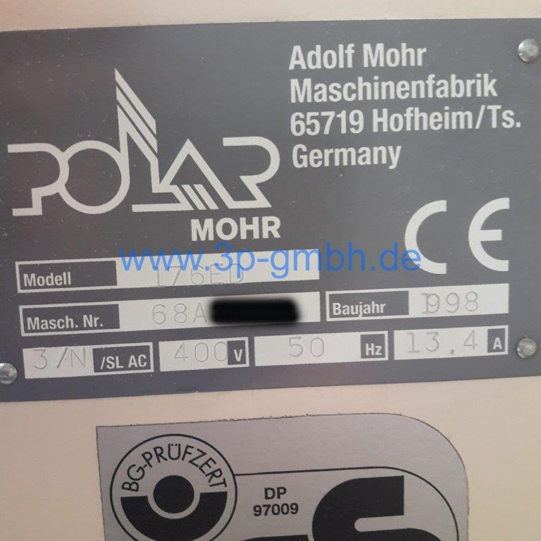 Massicot POLAR large format high-speed cutter 176 ED with loading transomat Polar TR 185-BL-7: photos 6