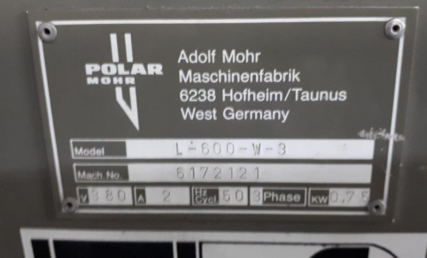Pilelifter Polar Mohr L 600-W-3 with tub - Machine d'impression: photos 2 Pilelifter Polar Mohr L 600-W-3 with tub - Machine d'impression: photos 2