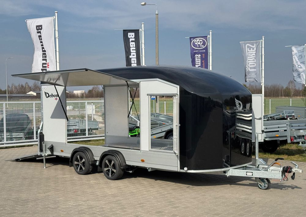 DEBON C1000 - kryta laweta | 490 x 202 cm / 3500kg / felgi ALU / wciągarka elektryczna - Remorque porte-voitures: photos 1 DEBON C1000 - kryta laweta | 490 x 202 cm / 3500kg / felgi ALU / wciągarka elektryczna - Remorque porte-voitures: photos 1