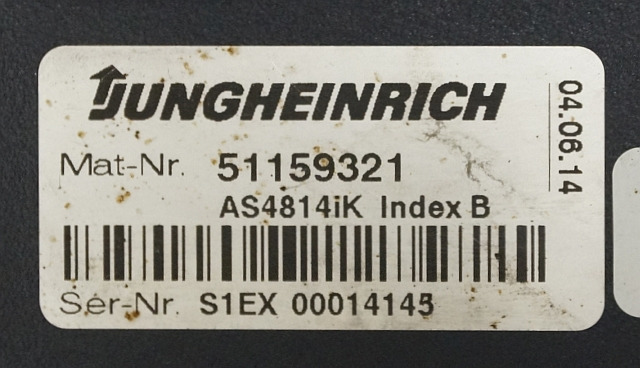 Jungheinrich 51159321 | Rij/hef regeling drive/lifting controller AS4814Ik Index - Bloc de gestion pour Matériel de manutention: photos 3 Jungheinrich 51159321 | Rij/hef regeling drive/lifting controller AS4814Ik Index - Bloc de gestion pour Matériel de manutention: photos 3