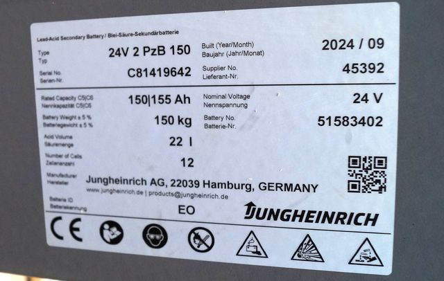 Jungheinrich unknown | Battery 24 2PZB150 year 2024 weight 150 kg sn. C81419642 - Accumulateur pour Matériel de manutention: photos 3 Jungheinrich unknown | Battery 24 2PZB150 year 2024 weight 150 kg sn. C81419642 - Accumulateur pour Matériel de manutention: photos 3