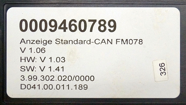 Still 0009460789 | Display Standard Can FM078 V1.06 HW V1.03 SW V1,41 399302020/ - Panel de instrumentos pour Matériel de manutention: photos 4 Still 0009460789 | Display Standard Can FM078 V1.06 HW V1.03 SW V1,41 399302020/ - Panel de instrumentos pour Matériel de manutention: photos 4