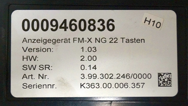 Still 0009460836 | Display V1.03 HW 2.00 Sw. 0.14 399302246/0000 sn K363.00.006 - Panel de instrumentos pour Matériel de manutention: photos 3 Still 0009460836 | Display V1.03 HW 2.00 Sw. 0.14 399302246/0000 sn K363.00.006 - Panel de instrumentos pour Matériel de manutention: photos 3