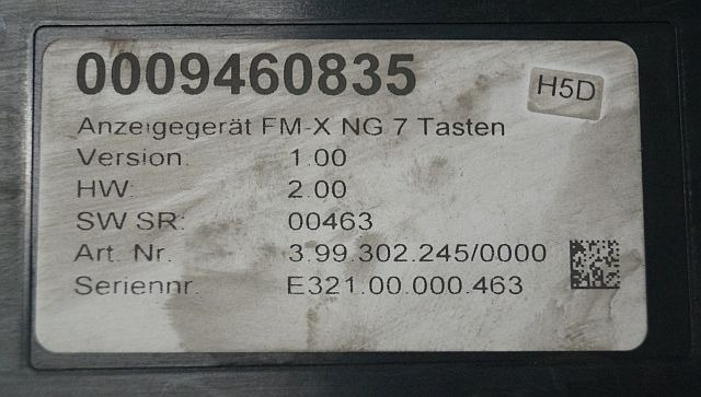 Still 433054 | Display v1,00 hw v2,00 sw sr 463 0009460835 399302245/0000 for F - Panel de instrumentos pour Matériel de manutention: photos 3 Still 433054 | Display v1,00 hw v2,00 sw sr 463 0009460835 399302245/0000 for F - Panel de instrumentos pour Matériel de manutention: photos 3