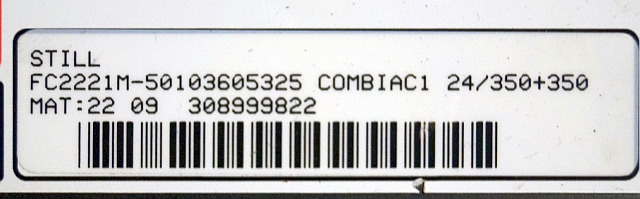Still 50103605325 | Controller Combi AC1 24/350+350 mat 22 09 sn. 308999822 from - Bloc de gestion pour Matériel de manutention: photos 3 Still 50103605325 | Controller Combi AC1 24/350+350 mat 22 09 sn. 308999822 from - Bloc de gestion pour Matériel de manutention: photos 3