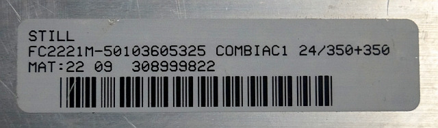 Still 50103605325 | Controller Combi AC1 24/350+350 mat 22 09 sn. 308999822 from - Bloc de gestion pour Matériel de manutention: photos 4 Still 50103605325 | Controller Combi AC1 24/350+350 mat 22 09 sn. 308999822 from - Bloc de gestion pour Matériel de manutention: photos 4