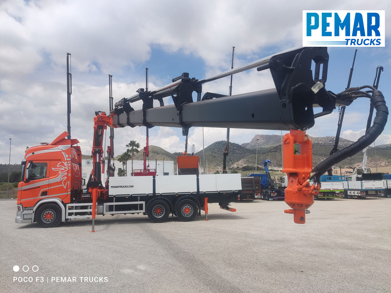 Camion plateau, Camion grue SCANIA R 540 6X2 GRUA CAJA FIJA: photos 25