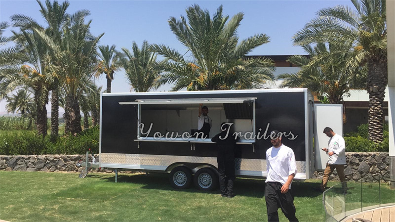YOWON vintage model square food truck catering truck - Remorque magasin: photos 1 YOWON vintage model square food truck catering truck - Remorque magasin: photos 1
