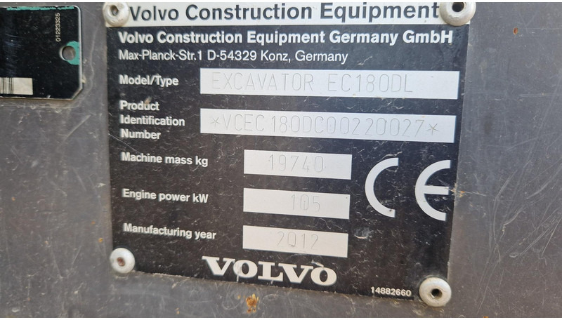 Volvo EC180DL - Pelle sur chenille: photos 5 Volvo EC180DL - Pelle sur chenille: photos 5