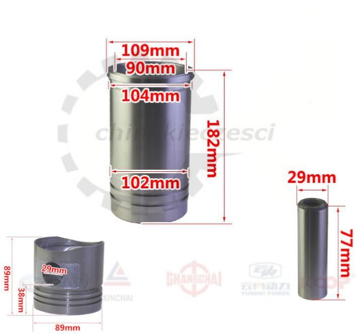 Tłok Tuleja Xinchai C490BPG Wózek widłowy HC-HANGCHA CPCD zhejiang - Pistons/ Anneaux/ Manchons pour Engins de chantier: photos 2 Tłok Tuleja Xinchai C490BPG Wózek widłowy HC-HANGCHA CPCD zhejiang - Pistons/ Anneaux/ Manchons pour Engins de chantier: photos 2