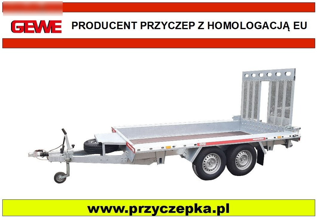 Gewe P3500 E/1 Przyczepa pod minikoparkę 3,5x1,6m SUPER MOCNA! - Remorque porte engin: photos 1 Gewe P3500 E/1 Przyczepa pod minikoparkę 3,5x1,6m SUPER MOCNA! - Remorque porte engin: photos 1