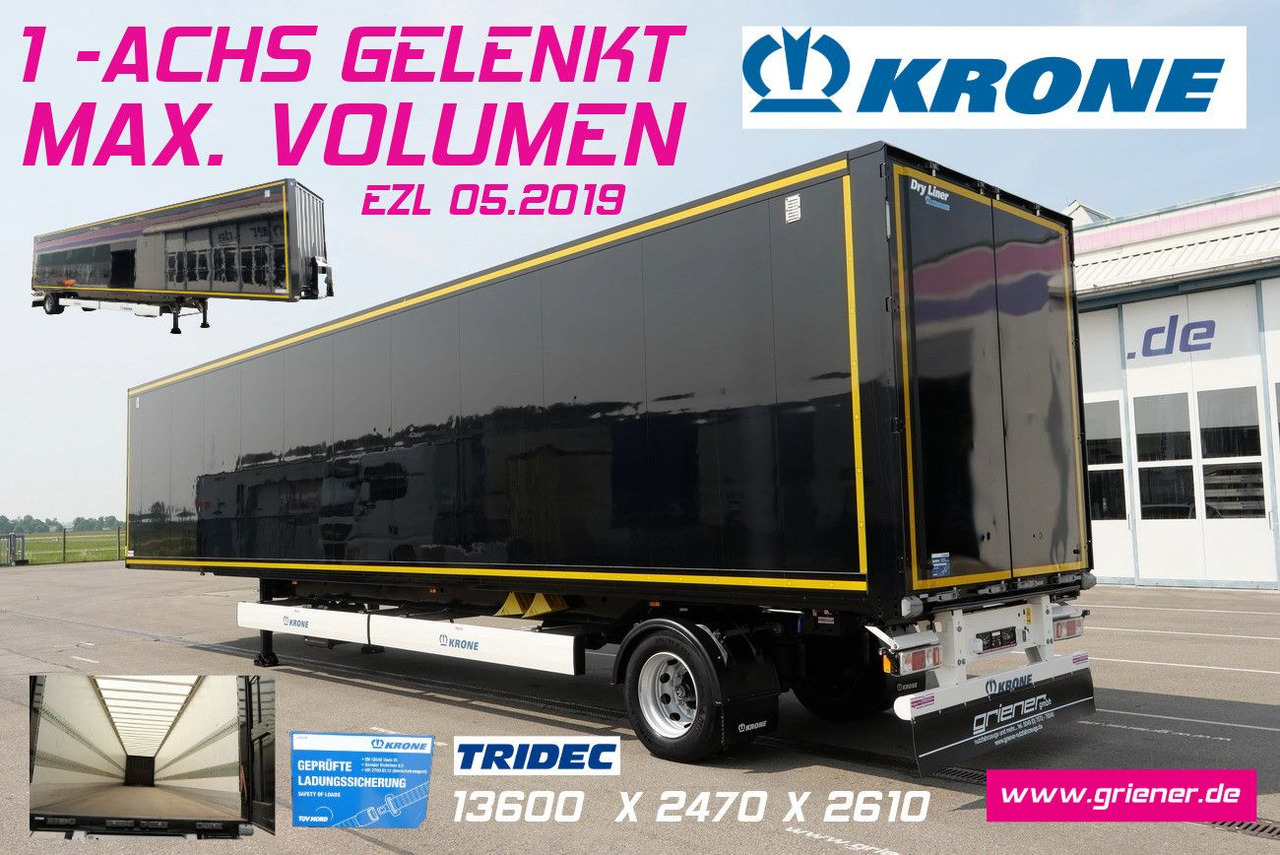 Krone KOFFER CITY KRONE 1-achs SEK 10 /TRIDEC /LENKUNG - Semi-remorque fourgon: photos 1 Krone KOFFER CITY KRONE 1-achs SEK 10 /TRIDEC /LENKUNG - Semi-remorque fourgon: photos 1