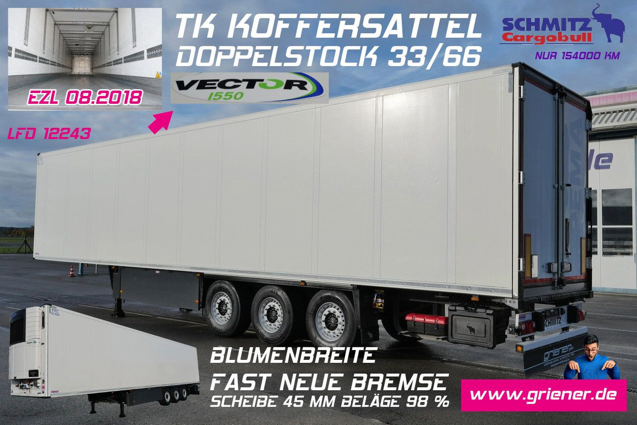 Schmitz Cargobull SKO 24/CARRIER 1550 VECTOR /DOPPELSTOCK /BLUMEN/ - Semi-remorque fourgon: photos 1 Schmitz Cargobull SKO 24/CARRIER 1550 VECTOR /DOPPELSTOCK /BLUMEN/ - Semi-remorque fourgon: photos 1