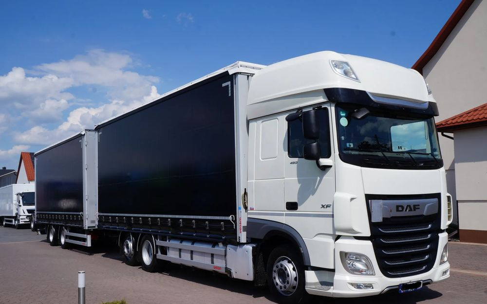 DAF XF 480 EURO 6 ZESTAW TANDEM PRZEJAZDOWY 120 M3 7,7 M + 7,7 M WECON - Camion à rideaux coulissants: photos 1 DAF XF 480 EURO 6 ZESTAW TANDEM PRZEJAZDOWY 120 M3 7,7 M + 7,7 M WECON - Camion à rideaux coulissants: photos 1