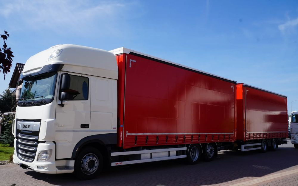 DAF XF 480 EURO 6 ZESTAW TANDEM PRZEJAZDOWY 120 M3 7,8 M + 7,8 M WECON - Camion à rideaux coulissants: photos 2 DAF XF 480 EURO 6 ZESTAW TANDEM PRZEJAZDOWY 120 M3 7,8 M + 7,8 M WECON - Camion à rideaux coulissants: photos 2