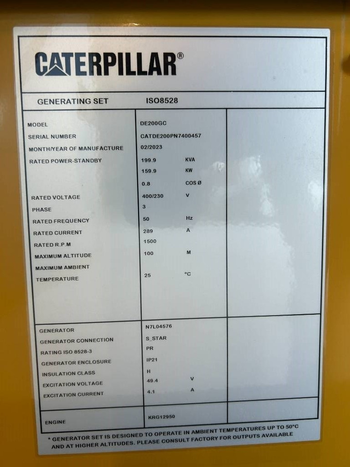 CAT DE200GC - 200 kVA Stand-by Generator - DPX-18211 - Groupe électrogène: photos 5 CAT DE200GC - 200 kVA Stand-by Generator - DPX-18211 - Groupe électrogène: photos 5
