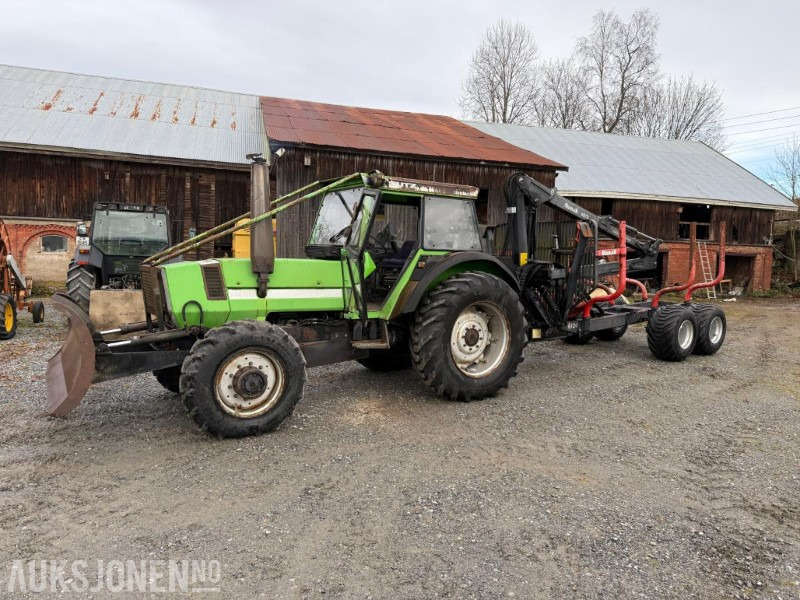 Tracteur agricole 1981 Deutz DX 110A m/ tømmerhenger: photos 1