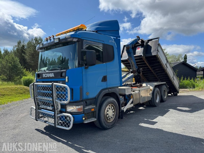 2001 Scania R 164GB 6X2NA 480 / krokbil med flak og uttak for kran - Camion ampliroll: photos 1 2001 Scania R 164GB 6X2NA 480 / krokbil med flak og uttak for kran - Camion ampliroll: photos 1