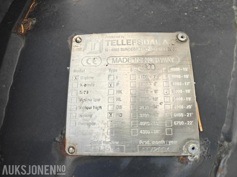 2004 Tellefsdal diagonalplog / snøplog - P HD - Bredde 3600 mm - Parallelllogram - Camion: photos 5 2004 Tellefsdal diagonalplog / snøplog - P HD - Bredde 3600 mm - Parallelllogram - Camion: photos 5