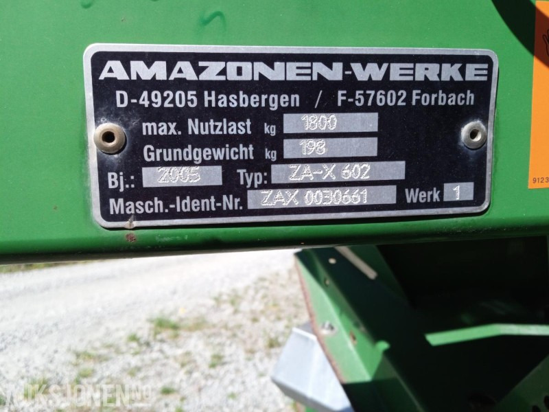 Amazone ZA-X 602 Spreder - Kunstgjødelspreder - Machine agricole: photos 2 Amazone ZA-X 602 Spreder - Kunstgjødelspreder - Machine agricole: photos 2