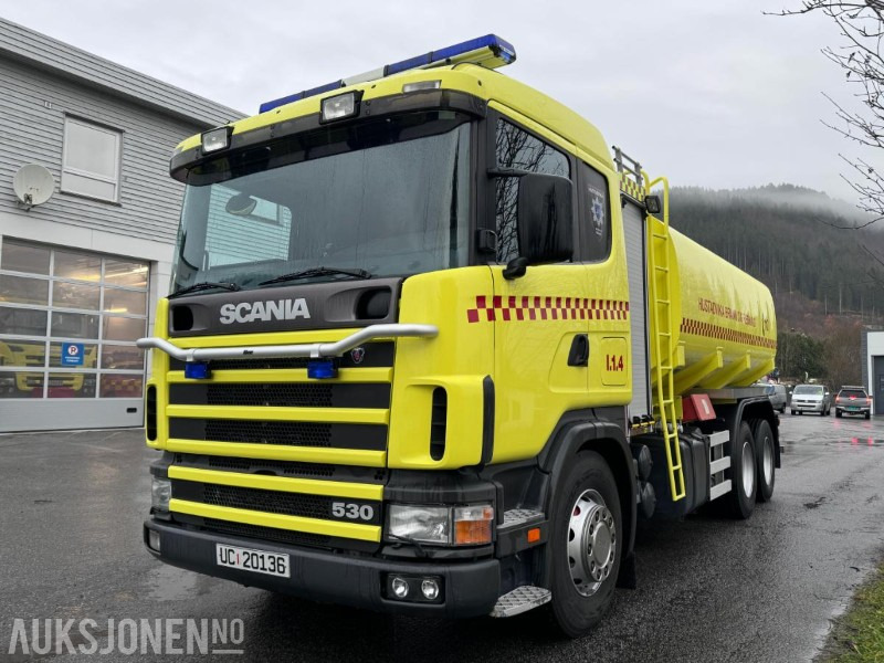 Scania R144 GB 530 - 6X2 - Brannbil / Tankbil - Ziegler FP 8/8 pumpe - 17 m3 tank - Helluft - Camion de pompier: photos 1 Scania R144 GB 530 - 6X2 - Brannbil / Tankbil - Ziegler FP 8/8 pumpe - 17 m3 tank - Helluft - Camion de pompier: photos 1
