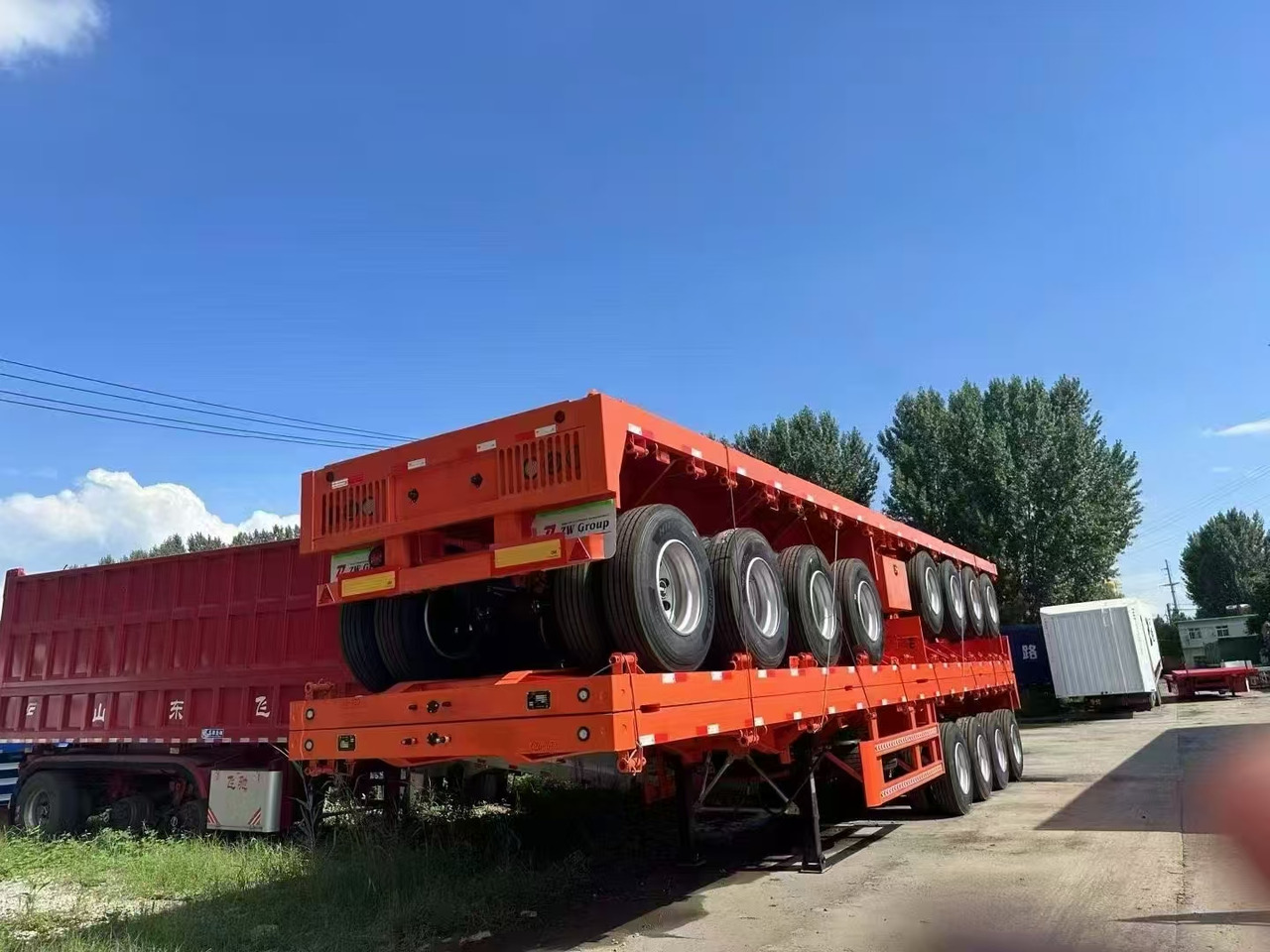 Semi-remorque surbaissé neuf ZHICHENG Semi Flat Bed New or Used Low Bed in Length 8m,10,12m, 14m, 16m: photos 27