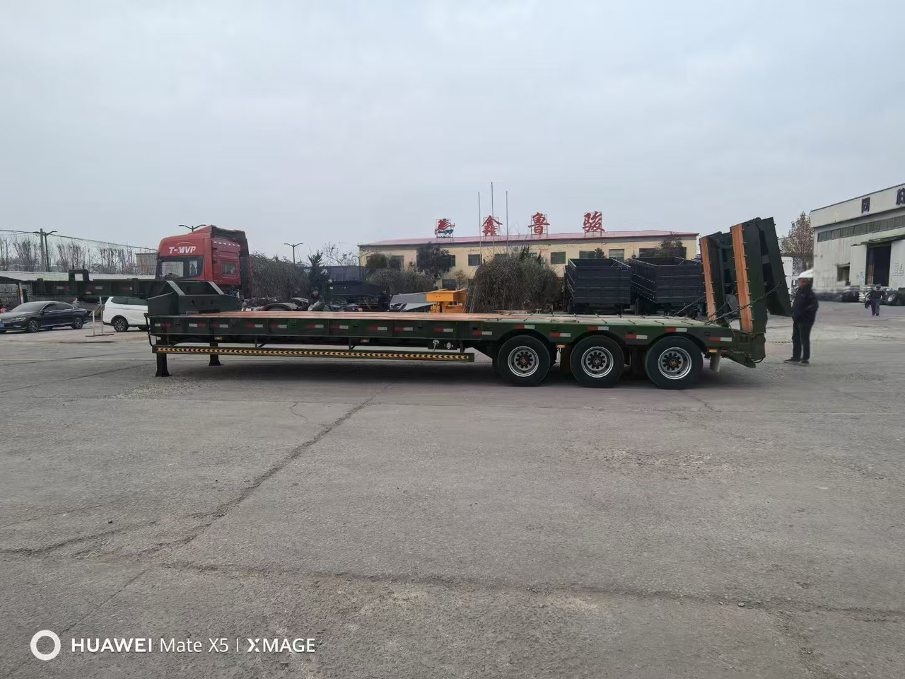 Semi-remorque surbaissé neuf ZHICHENG Semi Flat Bed New or Used Low Bed in Length 8m,10,12m, 14m, 16m: photos 17