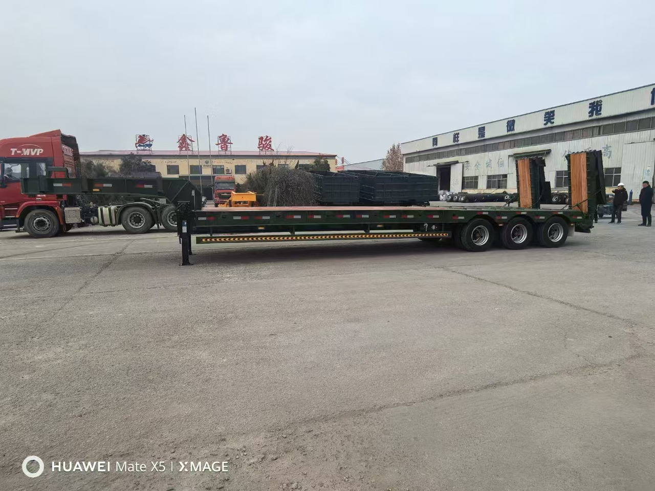 Semi-remorque surbaissé neuf ZHICHENG Semi Flat Bed New or Used Low Bed in Length 8m,10,12m, 14m, 16m: photos 19