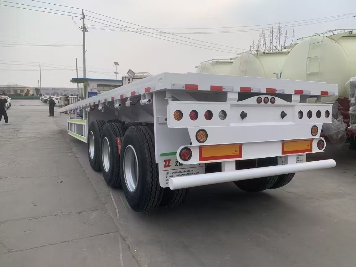 Semi-remorque surbaissé neuf ZHICHENG Semi Flat Bed New or Used Low Bed in Length 8m,10,12m, 14m, 16m: photos 28