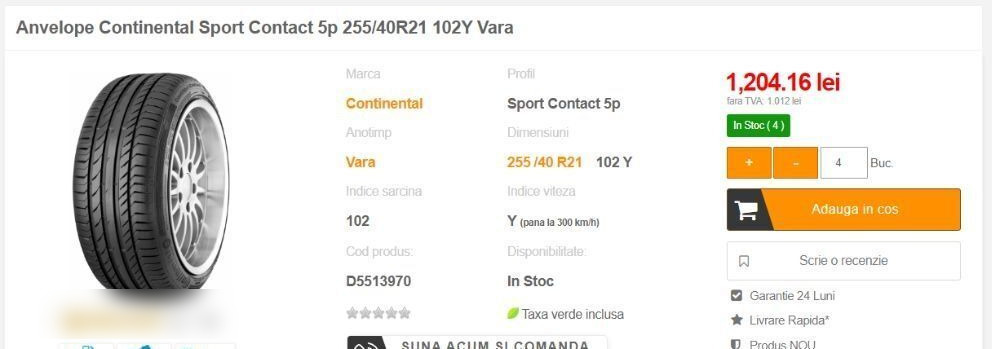 Anvelope Continental NOI ContisportContact 255 / 40 ZR 21 - Pneu pour Voiture: photos 3 Anvelope Continental NOI ContisportContact 255 / 40 ZR 21 - Pneu pour Voiture: photos 3