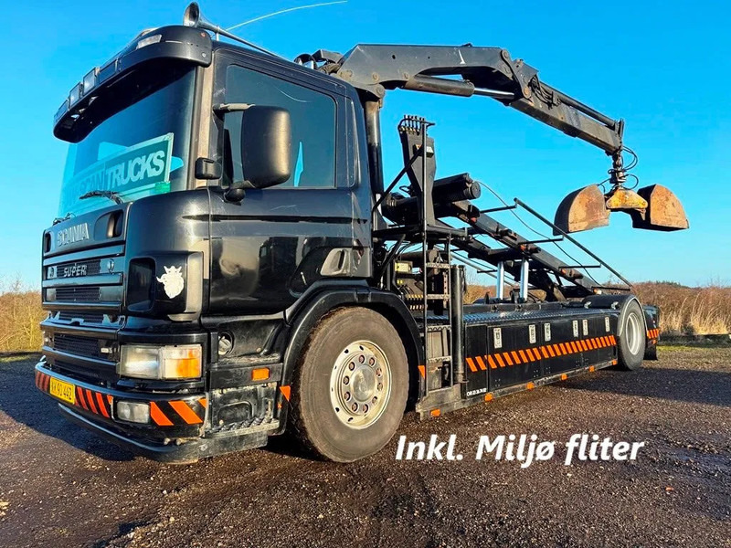 Scania P94-260 Palfinger crane PK 15002. rotor and hydr. for grabbe. - Camion - système de câble: photos 4 Scania P94-260 Palfinger crane PK 15002. rotor and hydr. for grabbe. - Camion - système de câble: photos 4