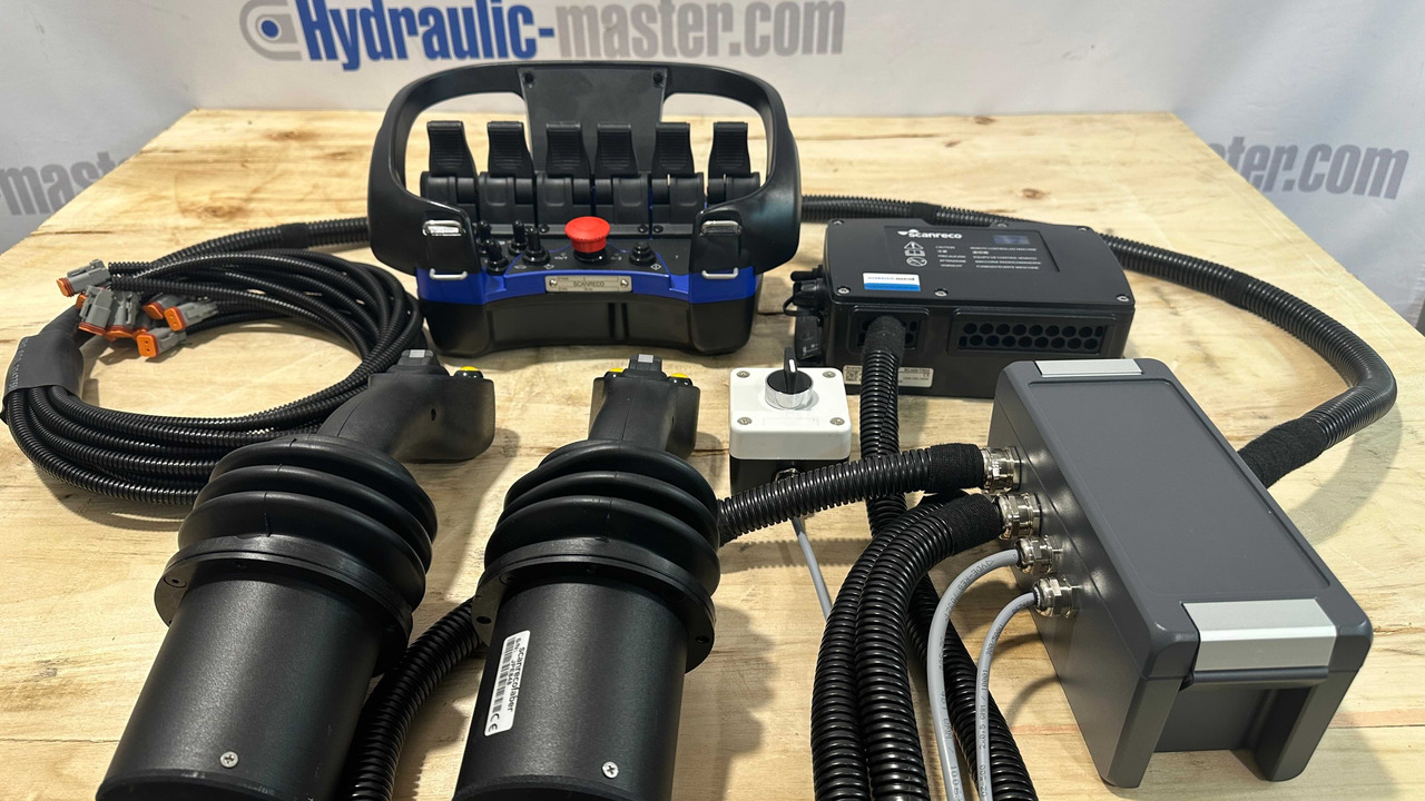 Control Set Radio Remote Scanreco RC400 and JP Joysticks PWM for Nordhydraulic, Kubota, Parker - Matériel forestier: photos 1 Control Set Radio Remote Scanreco RC400 and JP Joysticks PWM for Nordhydraulic, Kubota, Parker - Matériel forestier: photos 1