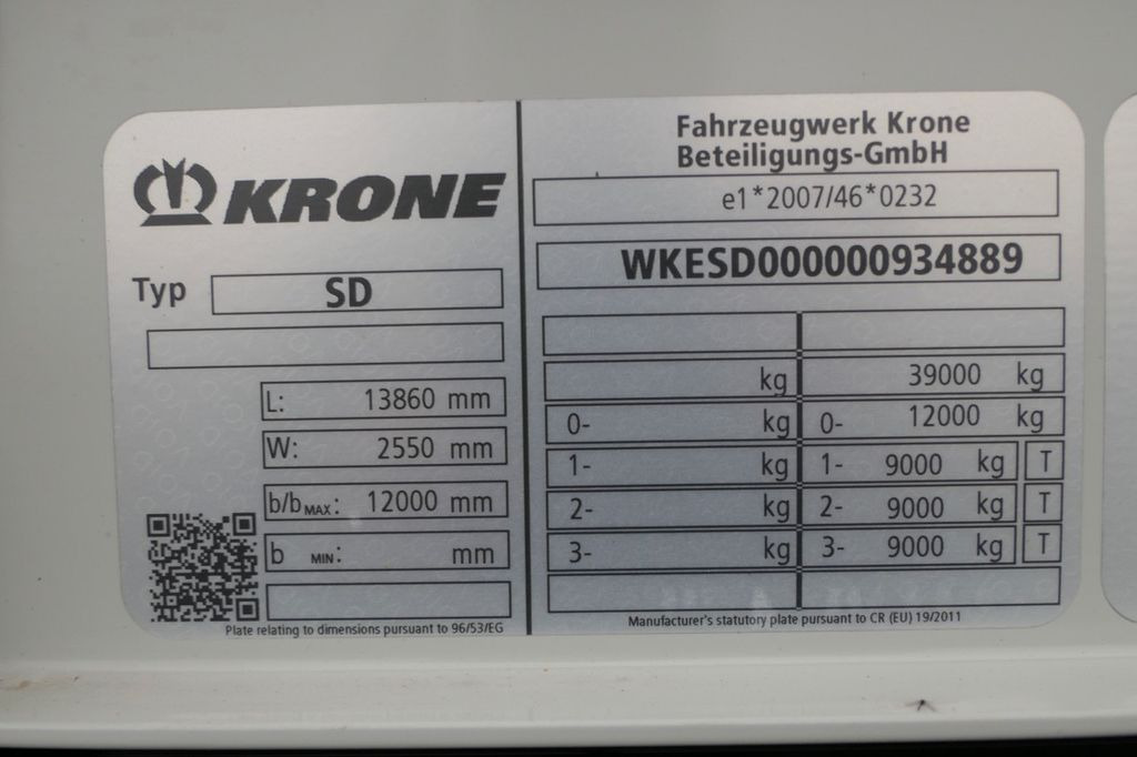 Semi-remorque rideaux coulissants Krone FIRANKA STANDARD / 2020 ROK / OŚ PODNOSZONA: photos 19