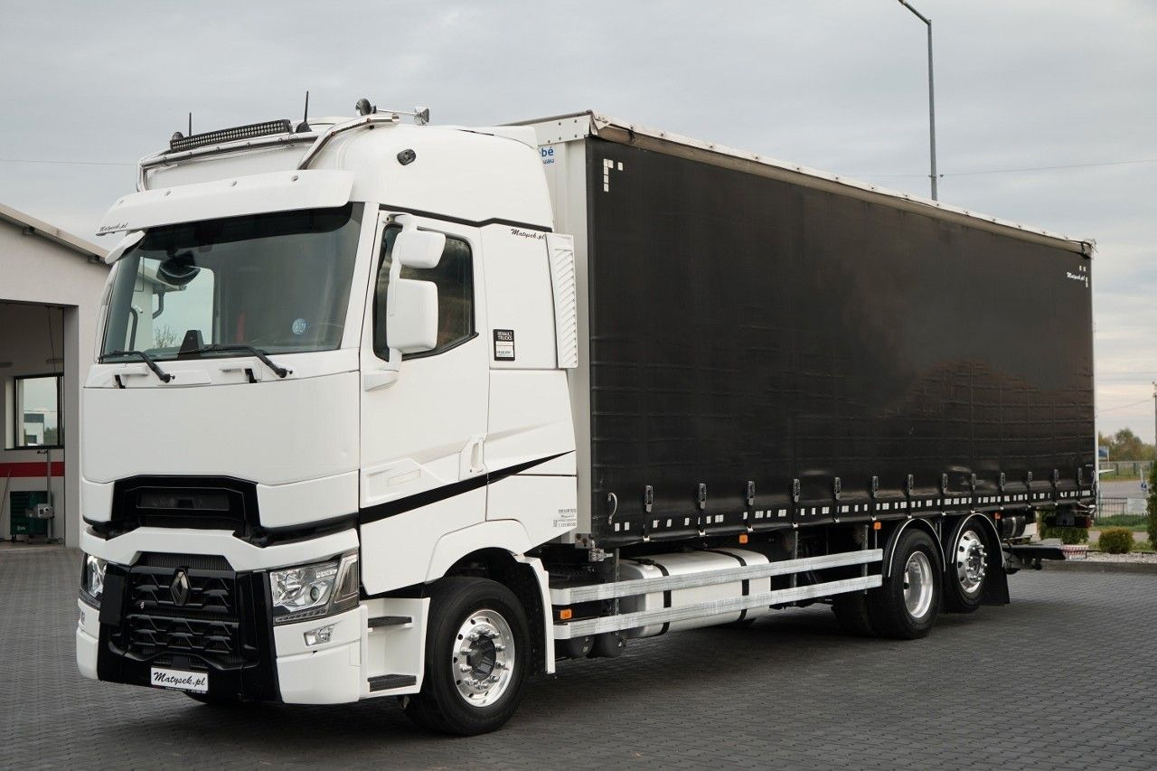 Renault T 440 / 6X2 / SOLÓWKA / FIRANKA 9.5 M / I-PARK C - Camion à rideaux coulissants: photos 1 Renault T 440 / 6X2 / SOLÓWKA / FIRANKA 9.5 M / I-PARK C - Camion à rideaux coulissants: photos 1