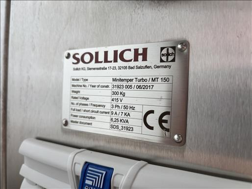 Machine agroalimentaire Sollich Minitemper Turbo MT150 Chocolate tempering machine: photos 9